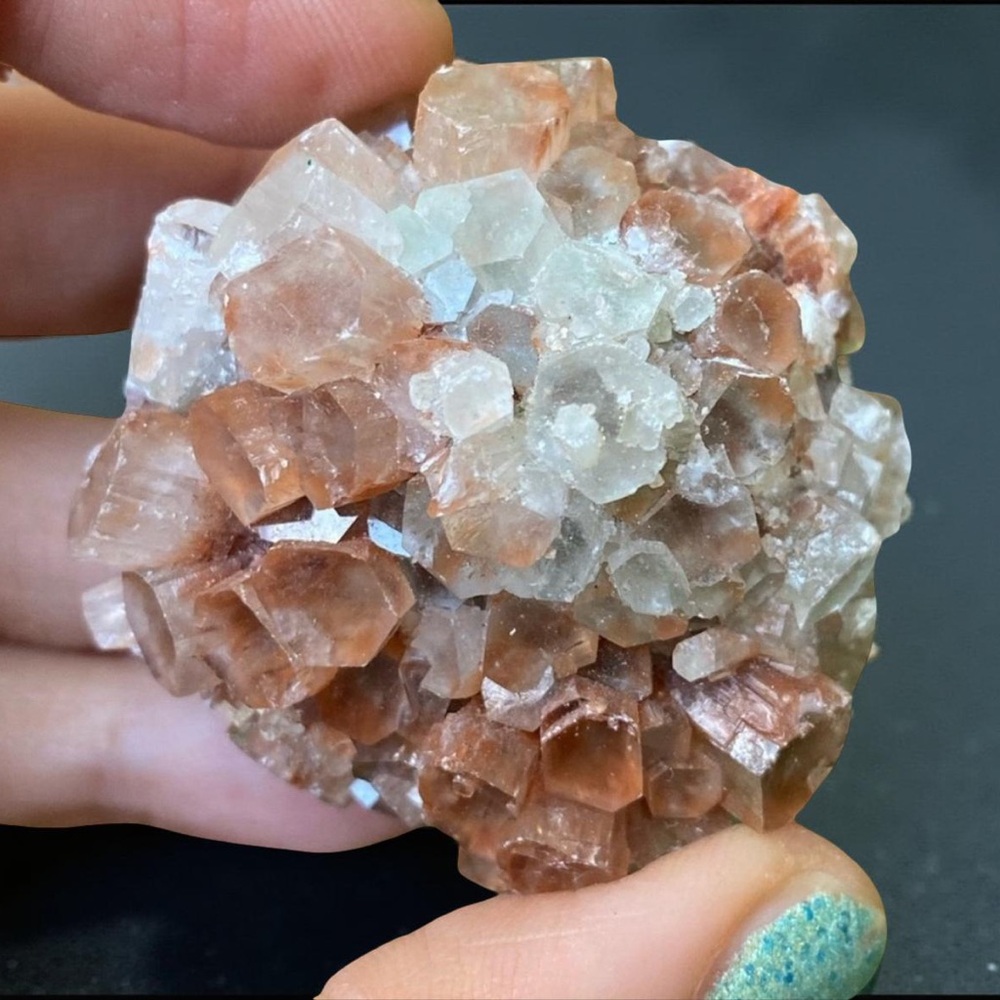 ✨ Raw Red Aragonite Star Cluster | Unique Sputnik Crystal Specimen ✨